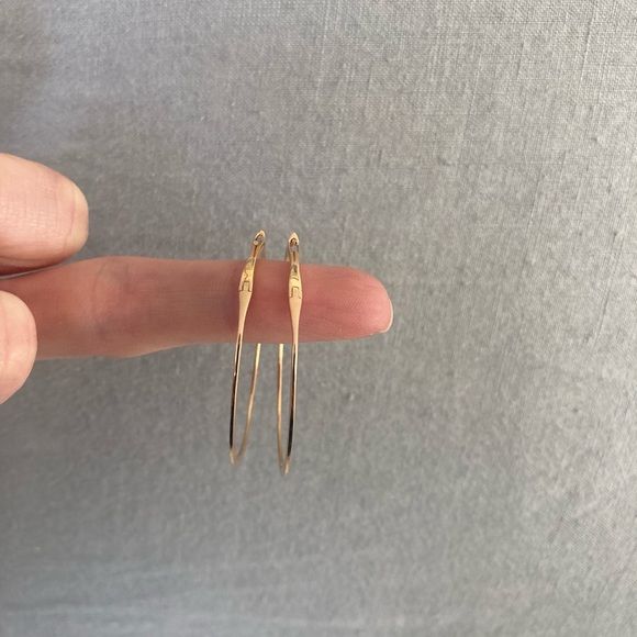 Doves Jewelry by Doron Paloma Rose Gold Diamond Hoops - Picture 3 of 11